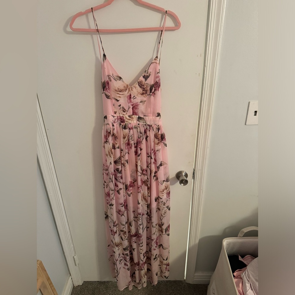Pink floral Maxi dress